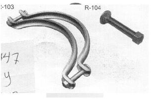 ABRAZADERA CAMARA T-30 C/TORNILLOS Y TUERCAS